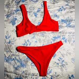 SHEIN Bold Red Swimwear